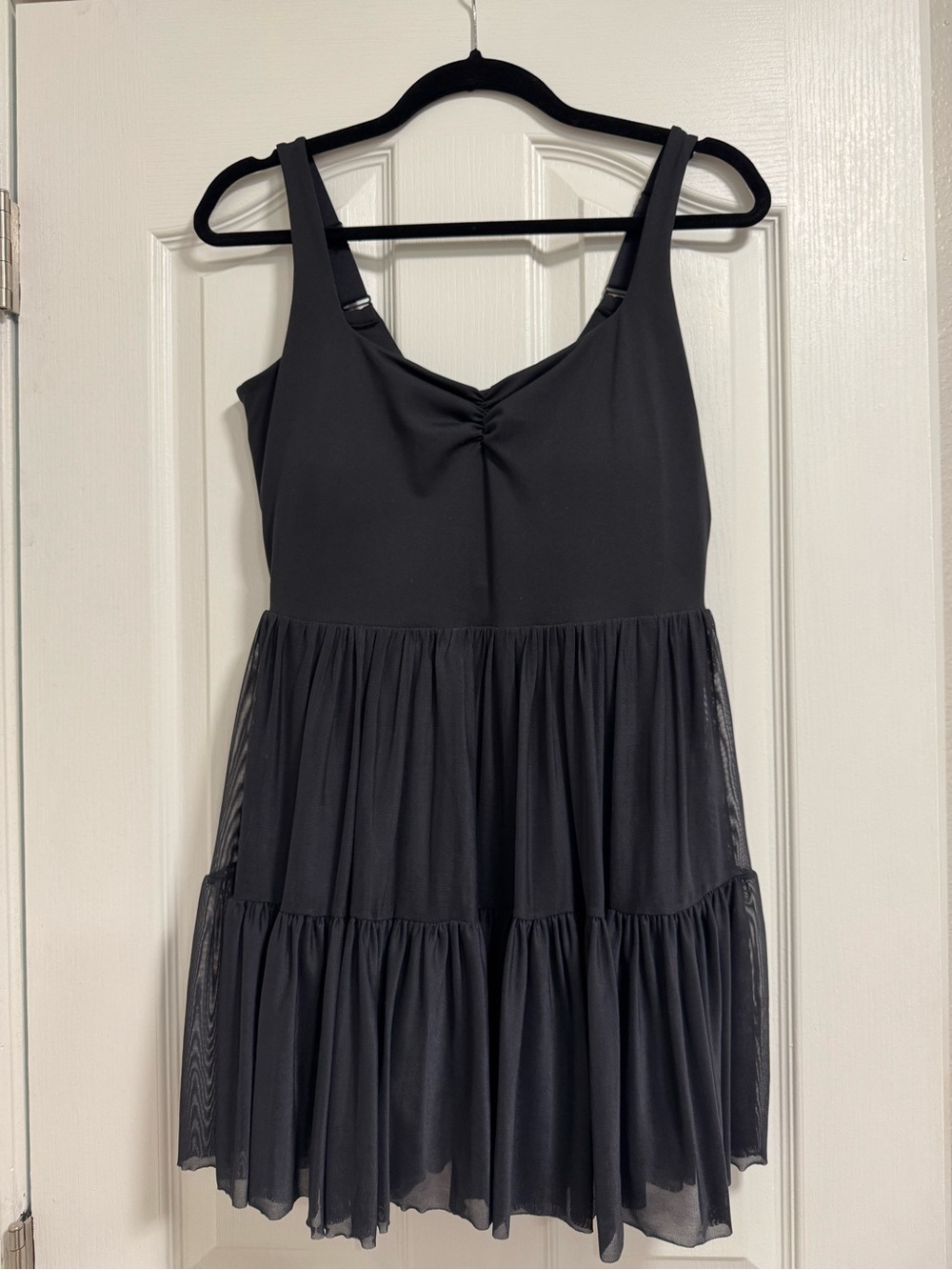 Blogilates Black Tiered Mesh Dress